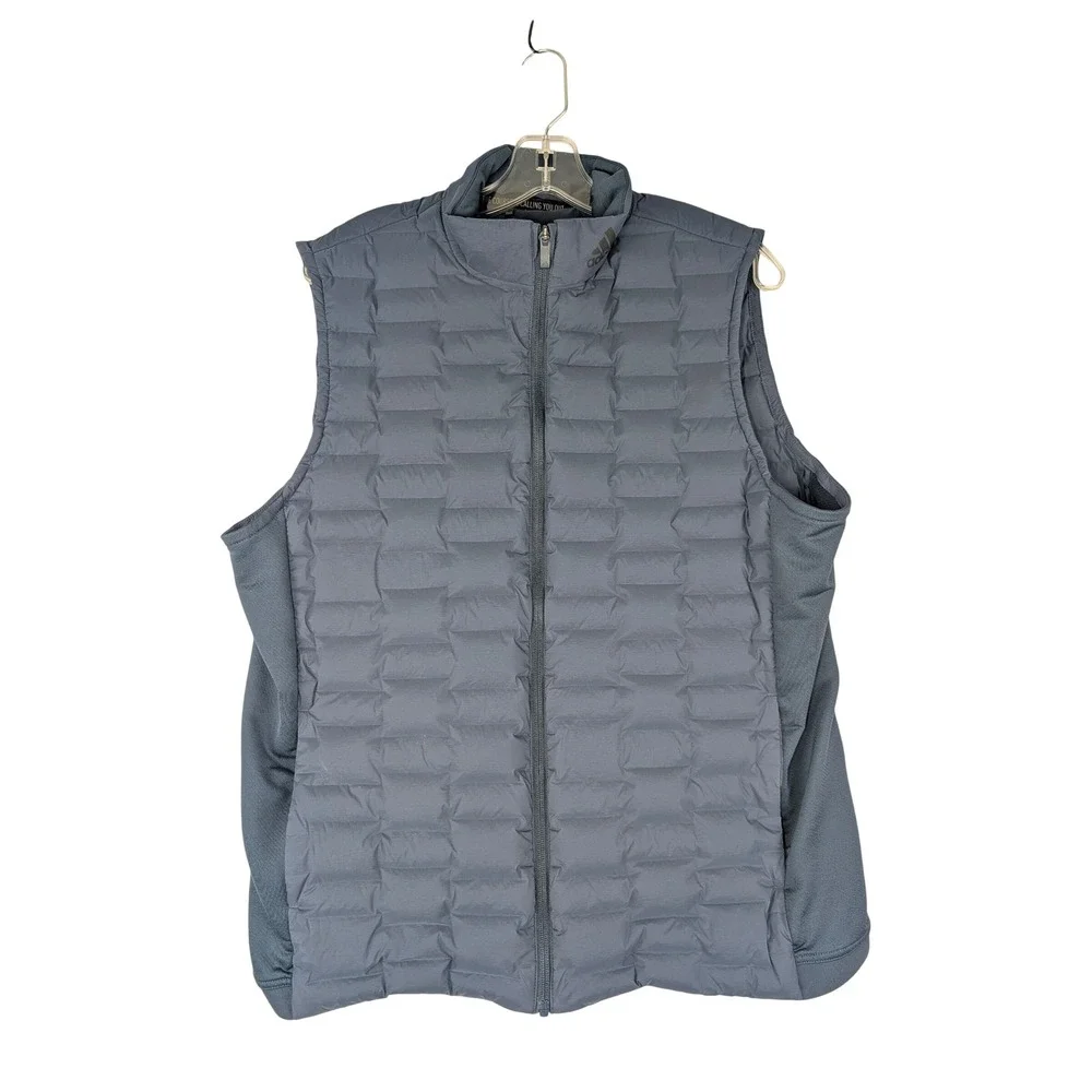 Adidas Frostguard Padded Vest Mens Medium Blue Full-Zip Golf